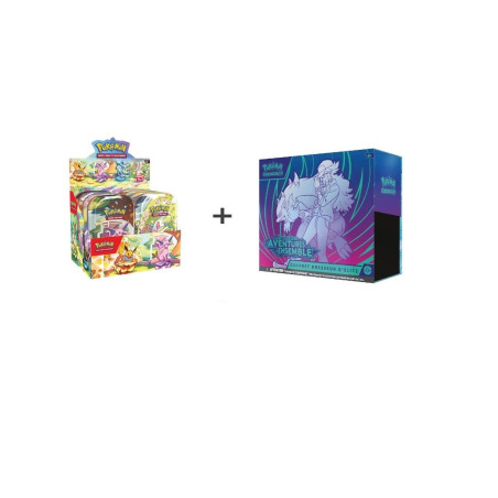 BUNDLE DISPLAY MINI TIN EV8.5 + ETB EV09 / CARTE POKEMON VF