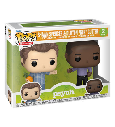 2 PACK SHAWN SPENCER AND BURTON GUS GUSTER / PSYCH / FIGURINE FUNKO POP