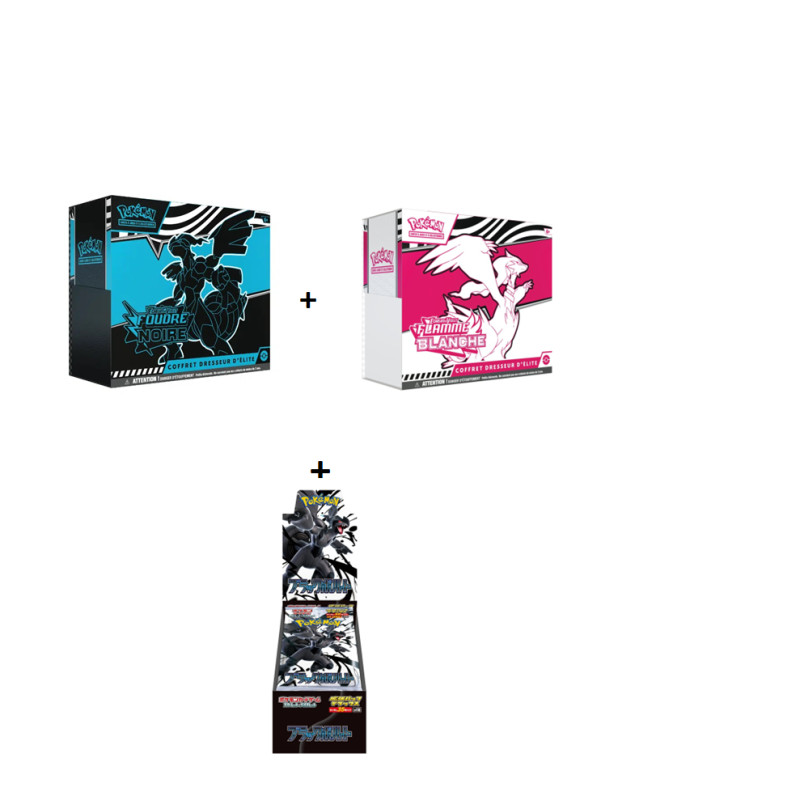 BUNDLE 2 ETB EV10.5 + DISPLAY DELUXE BLACK BOLT SV11B / CARTE POKEMON