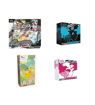BUNDLE 2 ETB EV10.5 + POSTERS EV10.5 + DISPLAY 151 JOURNEY CHINOIS / CARTE POKEMON