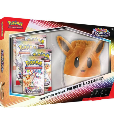 COLLECTION SPECIALE POCHETTE A ACCESSOIRES EVOLUTIONS PRISMATIQUES EV8.5 / CARTE POKEMON VF