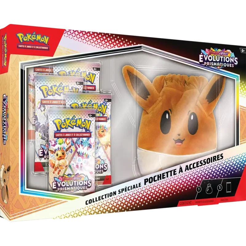 COLLECTION SPECIALE POCHETTE A ACCESSOIRES EVOLUTIONS PRISMATIQUES EV8.5 / CARTE POKEMON VF