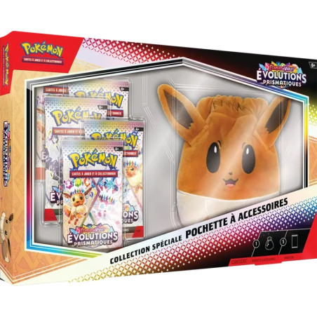 COLLECTION SPECIALE POCHETTE A ACCESSOIRES EVOLUTIONS PRISMATIQUES EV8.5 / CARTE POKEMON VF
