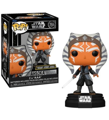 AHSOKA SON ET LUMIERE / STAR WARS / FIGURINE FUNKO POP