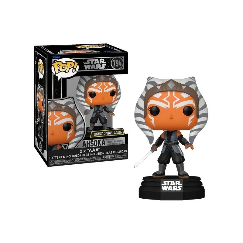 AHSOKA SON ET LUMIERE / STAR WARS / FIGURINE FUNKO POP