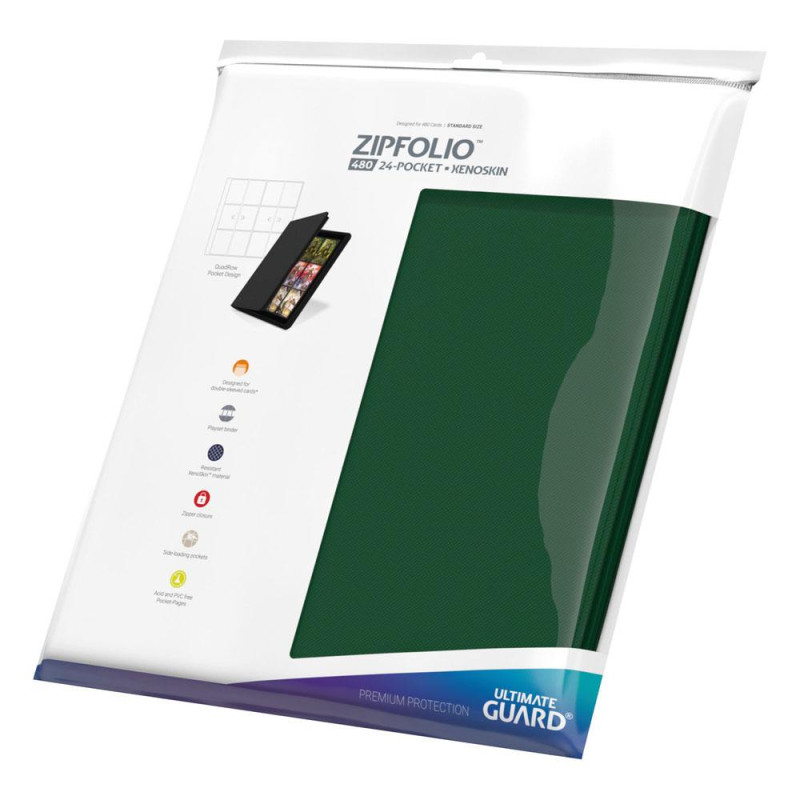 ZIPFOLIO 480 24-POCKET XENOSKIN VERT / ULTIMATE GUARD