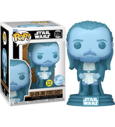 QUI-GON JINN FORCE GHOST / STAR WARS / FIGURINE FUNKO POP / EXCLUSIVE SPECIAL EDITION