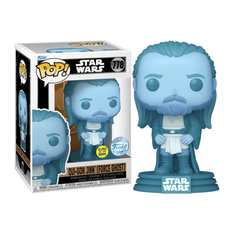 QUI-GON JINN FORCE GHOST / STAR WARS / FIGURINE FUNKO POP / EXCLUSIVE SPECIAL EDITION