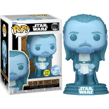 QUI-GON JINN FORCE GHOST / STAR WARS / FIGURINE FUNKO POP / EXCLUSIVE SPECIAL EDITION