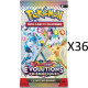 LOT DE 36 BOOSTERS EVOLUTIONS PRISMATIQUES EV8.5 (SORTIE DE COFFRETS ABIMEES) / CARTE POKEMON VF