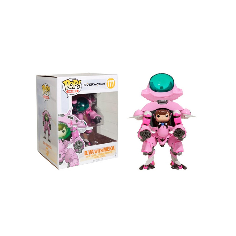 D.VA WITH MEKA ROSE OVERSIZED / OVERWATCH / FIGURINE FUNKO POP