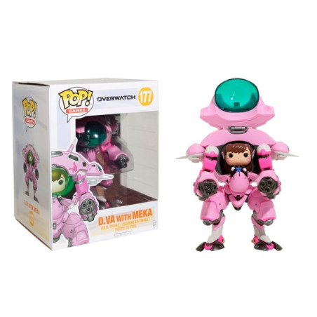 D.VA WITH MEKA ROSE OVERSIZED / OVERWATCH / FIGURINE FUNKO POP