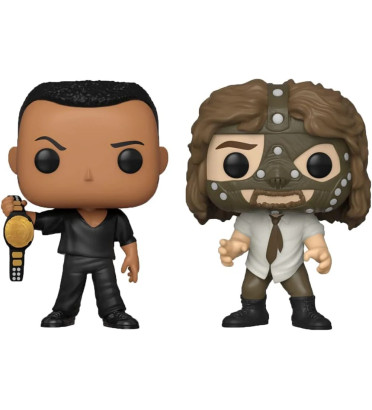 2 PACK THE ROCK AND MANKIND / WWE / FIGURINE FUNKO POP / EXCLUSIVE SPECIAL EDITION