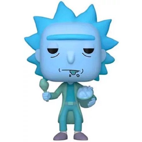 HOLOGRAM RICK CLONE WITH CHICKEN / RICK ET MORTY / FIGURINE FUNKO POP / EXCLUSIVE FUNKO SHOP / GITD