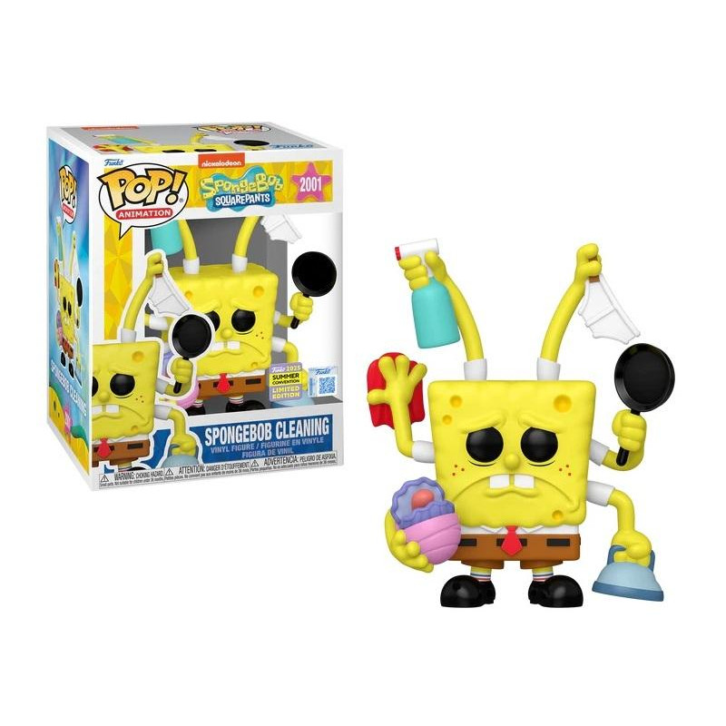 SPONGEBOB CLEANING PREMIUM / BOB L'EPONGE / FIGURINE FUNKO POP / EXCLUSIVE SDCC 2025