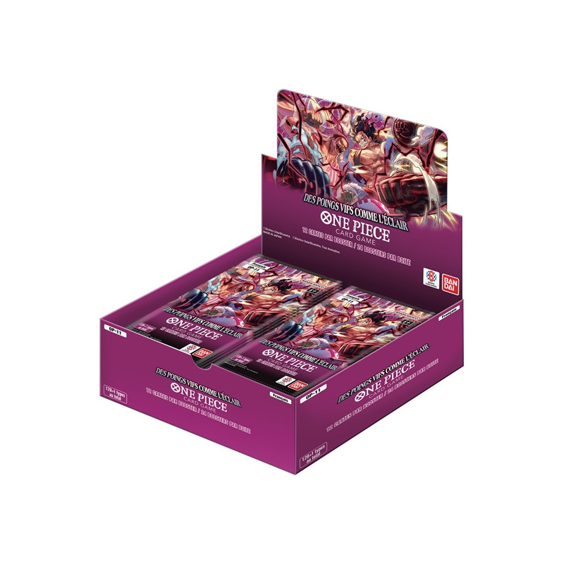 DISPLAY DE 24 BOOSTERS ONE PIECE OP-11 DES POINGS VIF COMME L'ECLAIR / CARTE VF