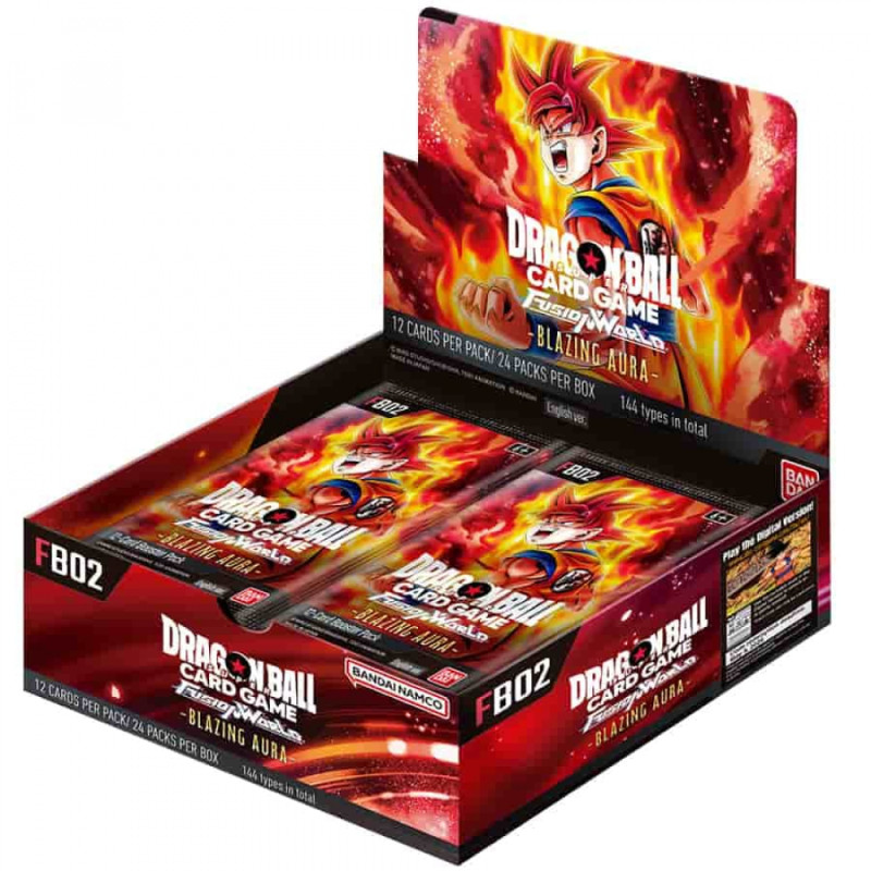 DISPLAY DE 24 BOOSTERS DRAGON BALL SUPER FUSION WORLD FB02 / CARTE ANGLAISE