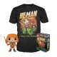 T-SHIRT M AVEC POP HE MAN / LES MAITRES DE L'UNIVERS / FIGURINE FUNKO POP