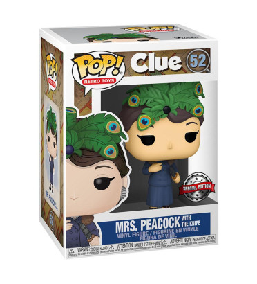 MRS PEACOCK WITH THE KNIFE / CLUEDO / FIGURINE FUNKO POP / EXCLUSIVE SPECIAL EDITION