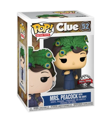 MRS PEACOCK WITH THE KNIFE / CLUEDO / FIGURINE FUNKO POP / EXCLUSIVE SPECIAL EDITION