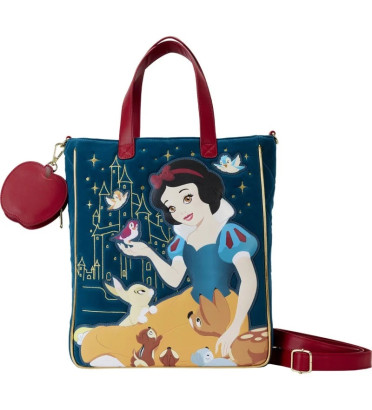 SAC BANDOULIERE HERITAGE QUILTED VELVET / BLANCHE NEIGE / LOUNGEFLY