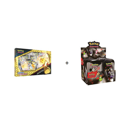 BUNDLE DISPLAY MINI TIN EV10.5 + COFFRET PIKACHU V ZENITH SUPREME