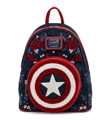 MINI SAC A DOS FLORA SHIELD / CAPTAIN AMERICA / LOUNGEFLY MINI SAC A DOS FLORA SHIELD / CAPTAIN AMERICA / LOUNGEFLY