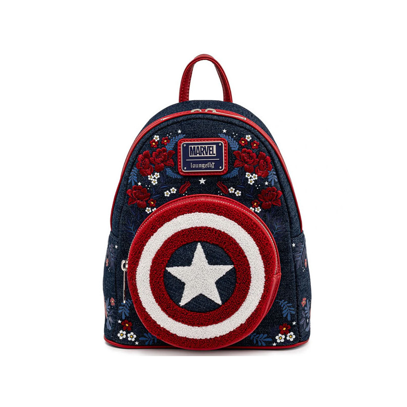 MINI SAC A DOS FLORA SHIELD / CAPTAIN AMERICA / LOUNGEFLY MINI SAC A DOS FLORA SHIELD / CAPTAIN AMERICA / LOUNGEFLY