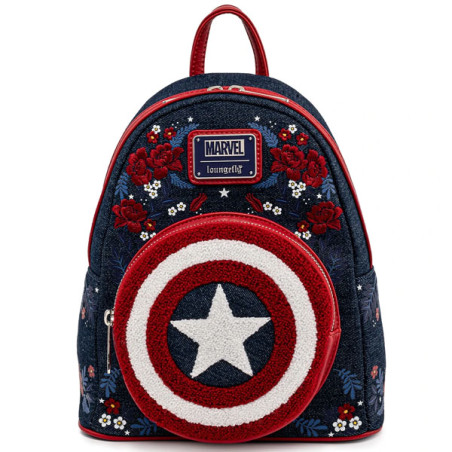 MINI SAC A DOS FLORA SHIELD / CAPTAIN AMERICA / LOUNGEFLY
