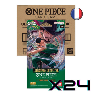 CARTON DE 24 BOOSTERS SOUS BLISTERS ONE PIECE OP-12 L'HERITAGE DU MAITRE / CARTE VF