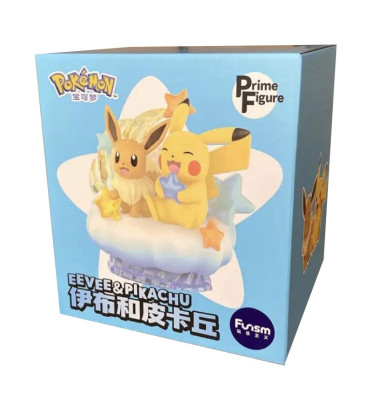 PRIME FIGURE PIKACHU NEBULA ET EVOLI / POKEMON / FIGURINE FUNISM