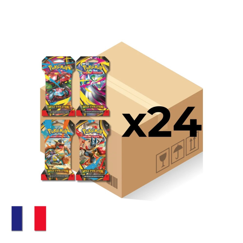 CASE DE 24 BOOSTERS BLISTERS MEGA EVOLUTION ME-01 / CARTE POKEMON VF