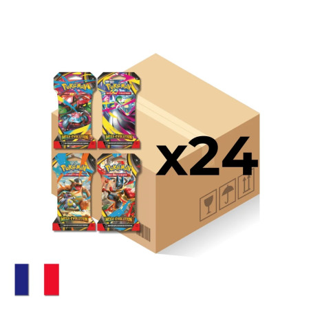 CASE DE 24 BOOSTERS BLISTERS MEGA EVOLUTION ME-01 / CARTE POKEMON VF