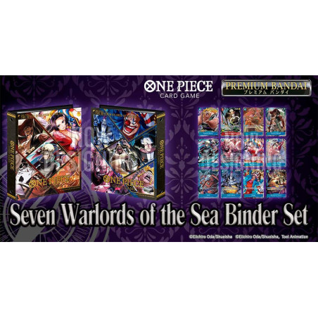 BINDER SET SEVEN WARLORDS OF THE SEA ONE PIECE / CARTE ANGLAISE