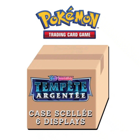CASE DE 6 DISPLAY TEMPETE ARGENTEE EB12 / CARTE POKEMON VF