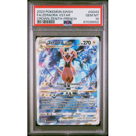 CARTE ZERAORA ZENITH SUPREME GG43/GG70 / PSA 10