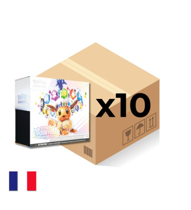 CASE DE 10 ETB EVOLUTIONS PRISMATIQUES EV8.5 / CARTE POKEMON VF