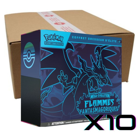 CASE DE 10 ETB FLAMMES FANTASMAGORIQUES ME02 / CARTE POKEMON VF
