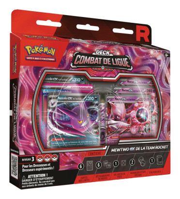 DECK DE COMBAT DE LIGUE MEWTWO EX DE LA TEAM ROCKET / CARTE POKEMON VF