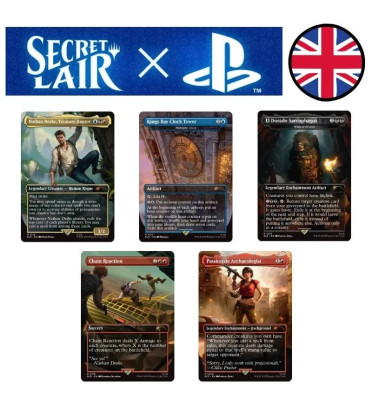 SECRET LAIR X PLAYSTATION UNCHARTED / CARTE MAGIC ANGLAISE