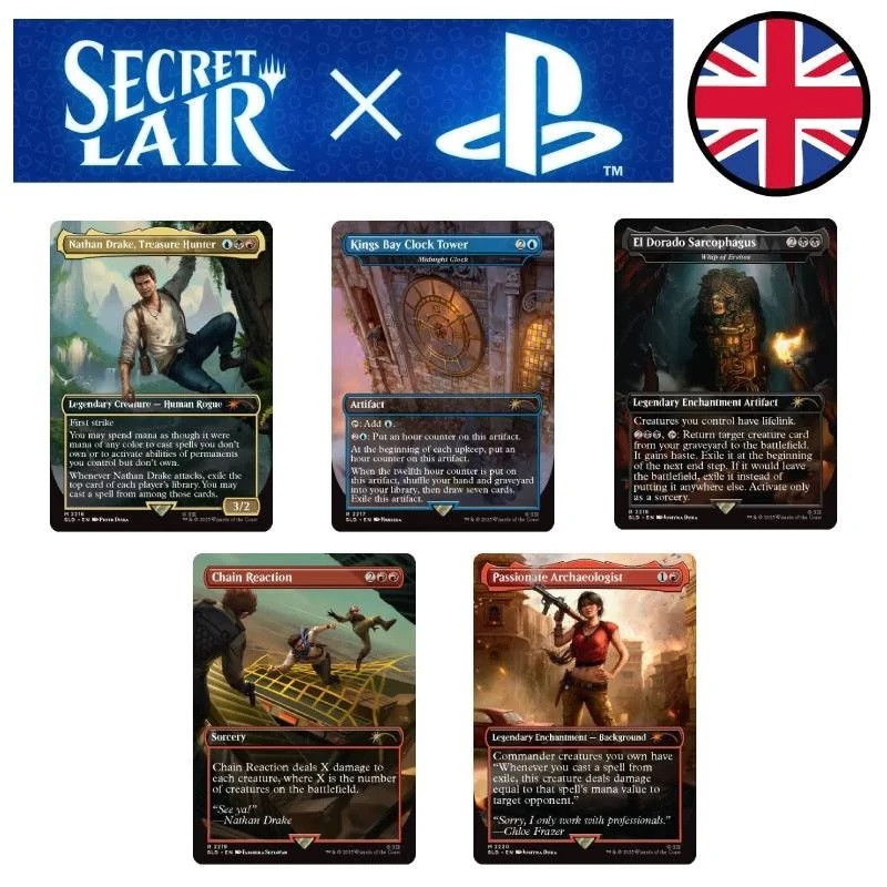 SECRET LAIR X PLAYSTATION UNCHARTED / CARTE MAGIC ANGLAISE