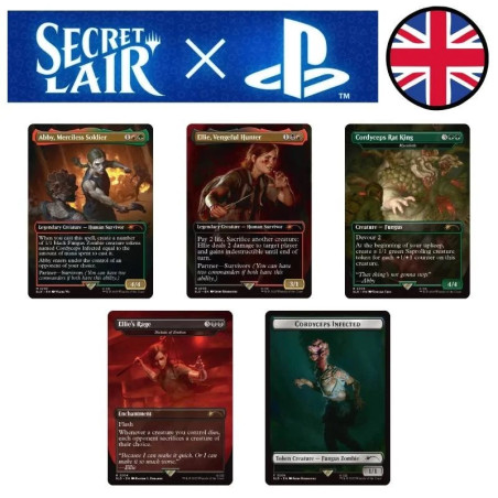 SECRET LAIR X PLAYSTATION THE LAST OF US PART 2 / CARTE MAGIC ANGLAISE