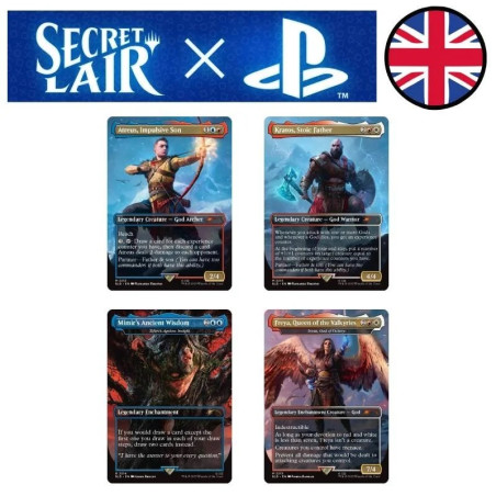 SECRET LAIR X PLAYSTATION GOD OF WAR NORSE / CARTE MAGIC ANGLAISE