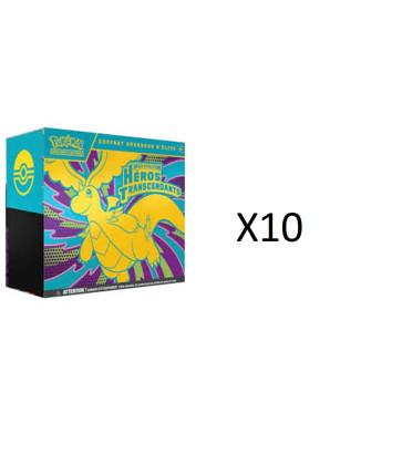 CASE DE 10 ETB HEROS TRANSCENDANTS ME2.5 / CARTE POKEMON VF