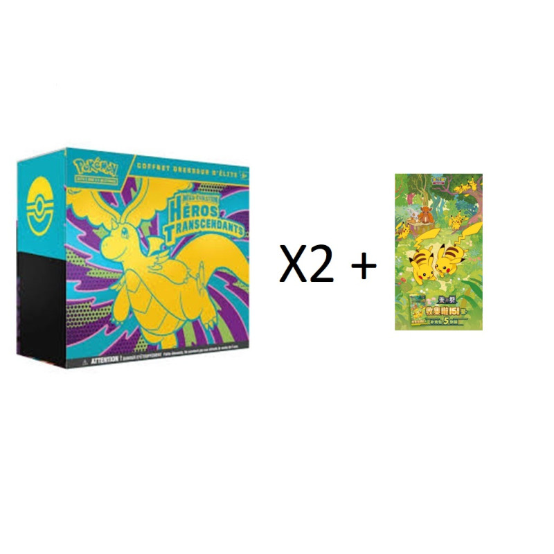 ETB HEROS TRANSCENDANTS ME2.5 + DISPLAY SLIM 151C GATHERING CHINOIS / CARTE POKEMON VF
