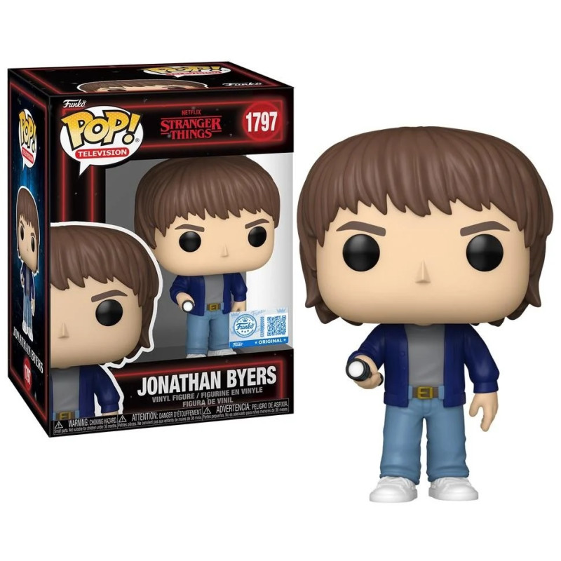 JONATHAN BYERS AVEC LAMPE / STRANGER THINGS / FIGURINE FUNKO POP / EXCLUSIVE SPECIAL EDITION