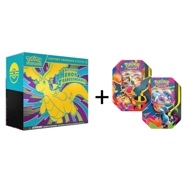 BUNDLE COFFRET DRESSEUR D'ELITE ETB ME2.5 + DUO POKEBOX DRACAUFEU / CARTE POKEMON VF