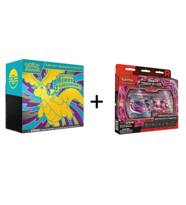 BUNDLE COFFRET DRESSEUR D'ELITE ETB ME2.5 + DECK MEWTWO EX DE LA TEAM ROCKET / CARTE POKEMON VF
