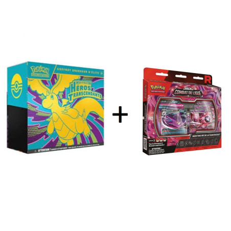 BUNDLE COFFRET DRESSEUR D'ELITE ETB ME2.5 + DECK MEWTWO EX DE LA TEAM ROCKET / CARTE POKEMON VF