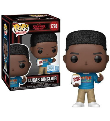 LUCAS SINCLAIR WITH POPCORN / STRANGER THINGS / FIGURINE FUNKO POP / EXCLUSIVE SPECIAL EDITION